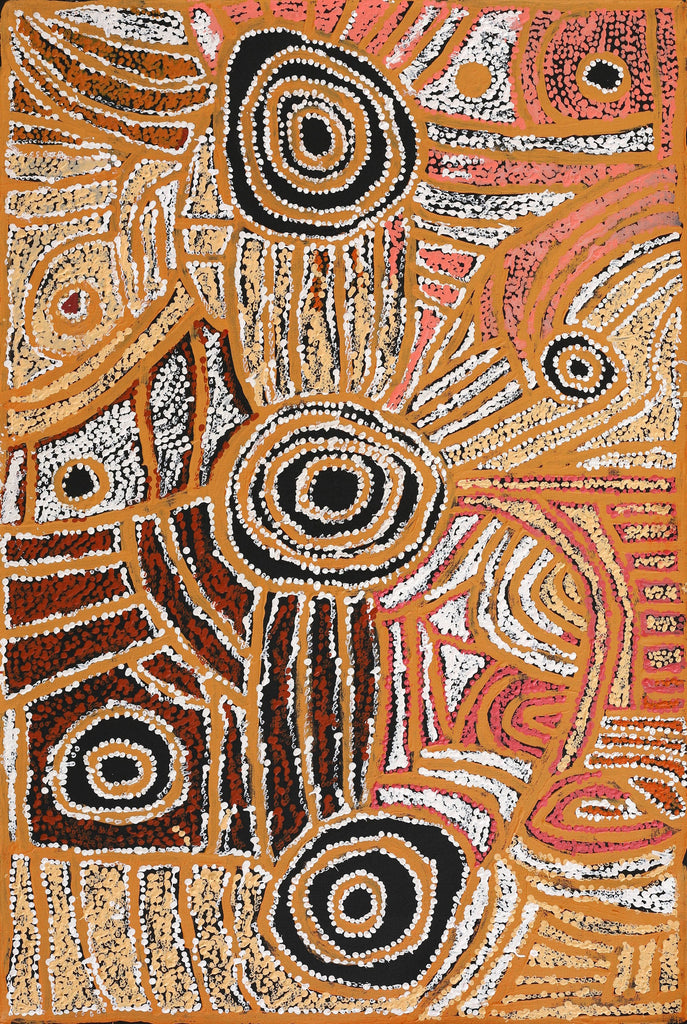 Aboriginal Artwork by Mary Napangardi Brown, Mina Mina Jukurrpa - Ngalyipi, 91x61cm