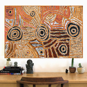 Aboriginal Artwork by Mary Napangardi Brown, Mina Mina Jukurrpa - Ngalyipi, 91x61cm - ART ARK®
