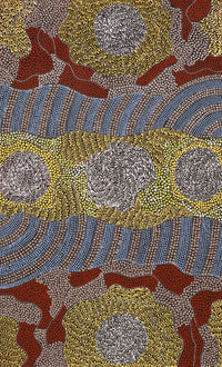 Aboriginal Artwork by Mary Napangardi Butcher, Pikilyi Jukurrpa, 76x46cm