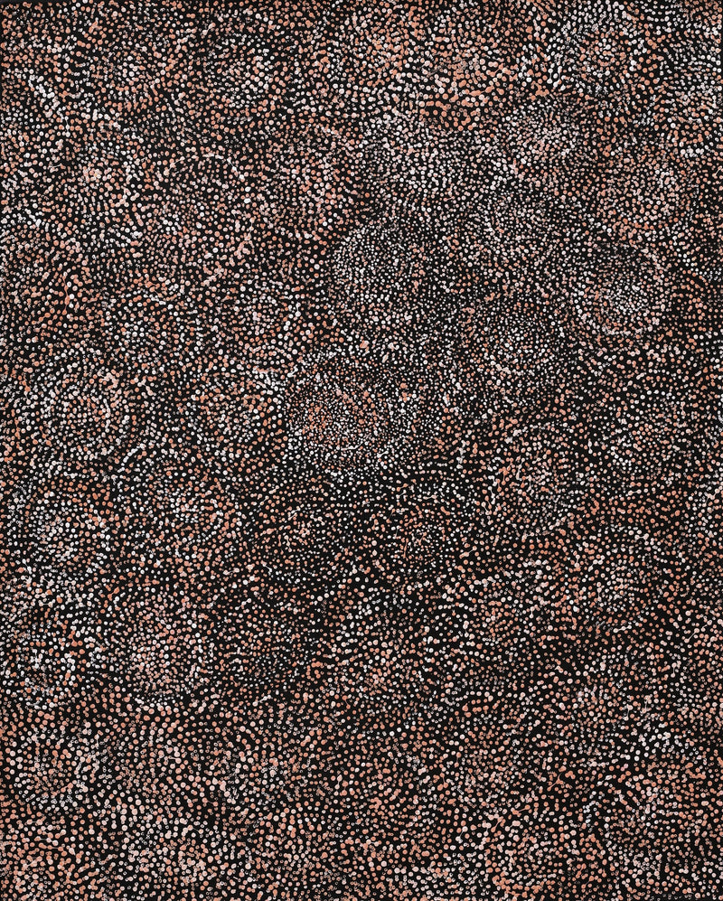 Aboriginal Artwork by Melissa Nampijinpa Karpa, Ngapa Jukurrpa (Water Dreaming) - Puyurru, 76x61cm