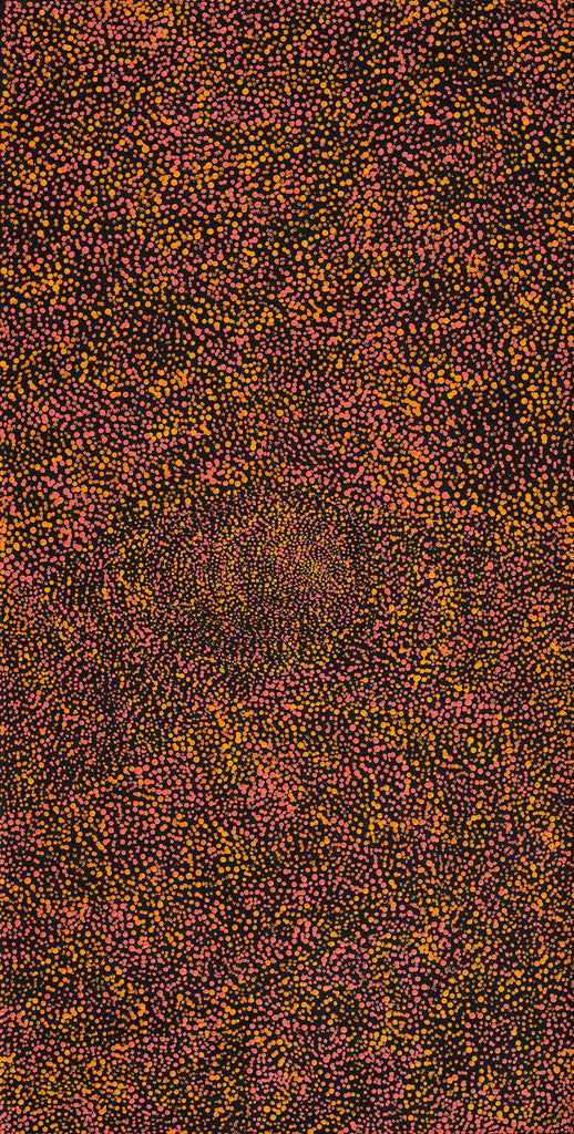 Aboriginal Artwork by Melissa Nampijinpa Karpa, Ngapa Jukurrpa (Water Dreaming) - Puyurru, 91x46cm
