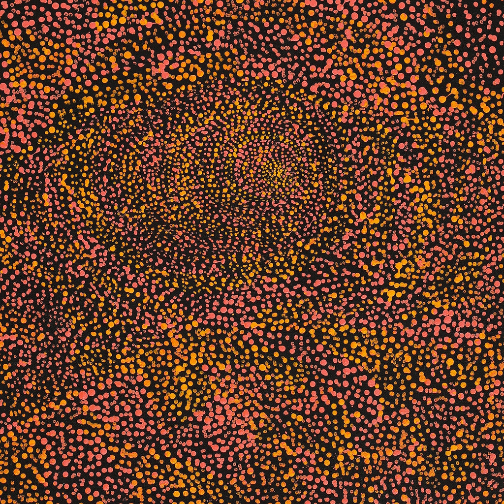 Aboriginal Artwork by Melissa Nampijinpa Karpa, Ngapa Jukurrpa (Water Dreaming) - Puyurru, 91x46cm
