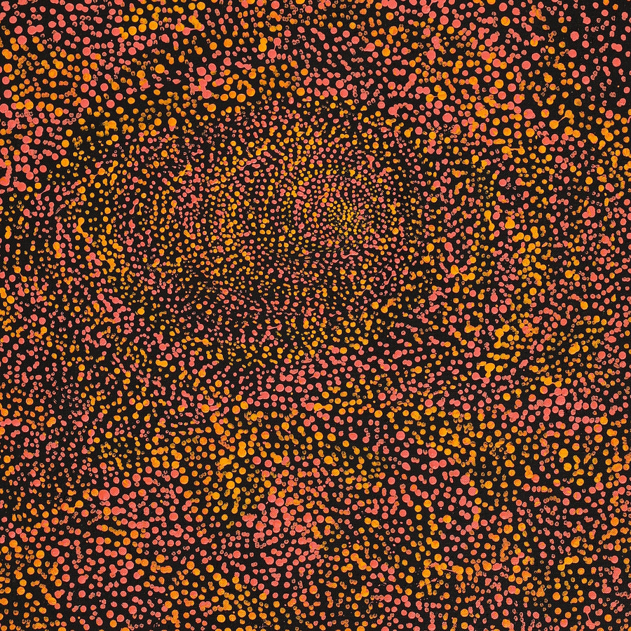 Aboriginal Artwork by Melissa Nampijinpa Karpa, Ngapa Jukurrpa (Water Dreaming) - Puyurru, 91x46cm