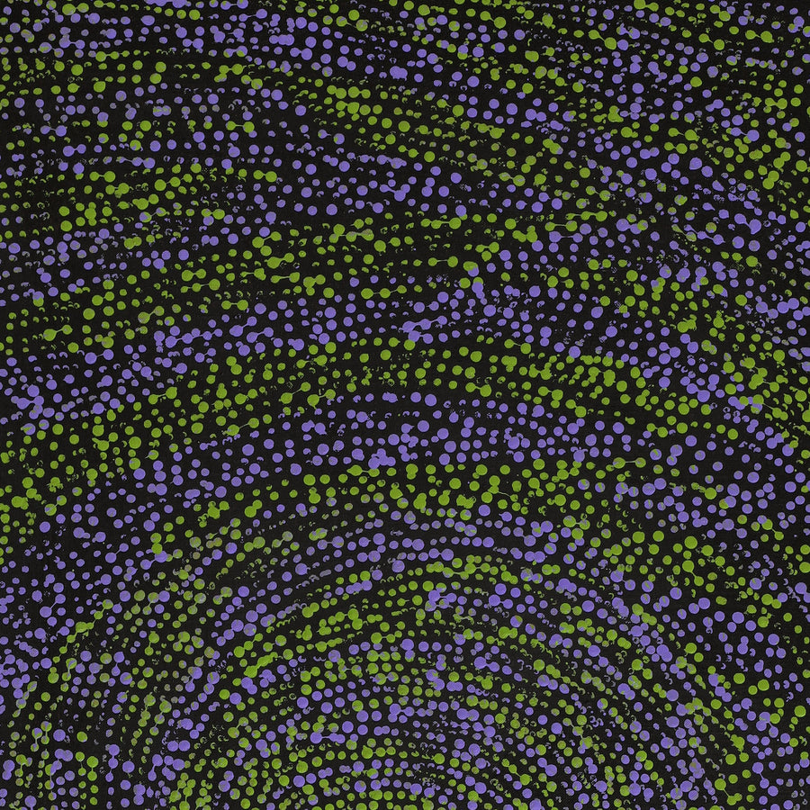 Aboriginal Artwork by Melissa Nampijinpa Karpa, Ngapa Jukurrpa (Water Dreaming) - Puyurru, 91x46cm