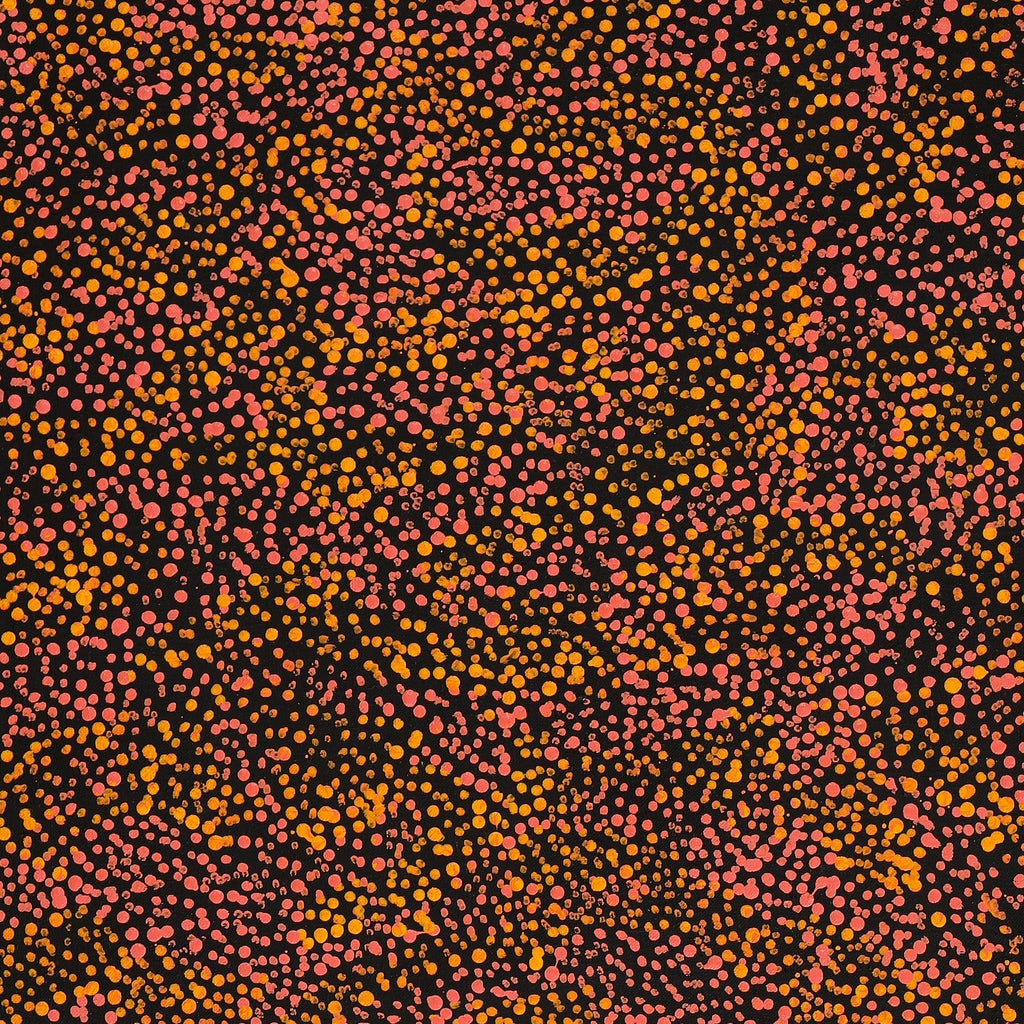 Aboriginal Artwork by Melissa Nampijinpa Karpa, Ngapa Jukurrpa (Water Dreaming) - Puyurru, 91x46cm