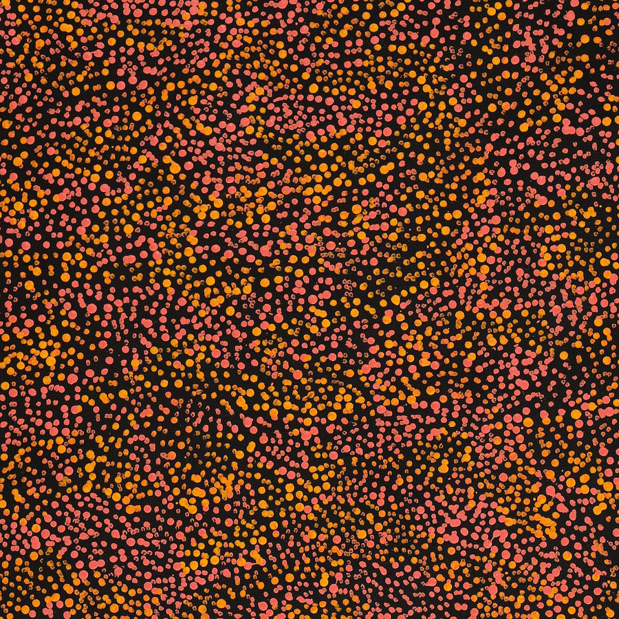Aboriginal Artwork by Melissa Nampijinpa Karpa, Ngapa Jukurrpa (Water Dreaming) - Puyurru, 91x46cm