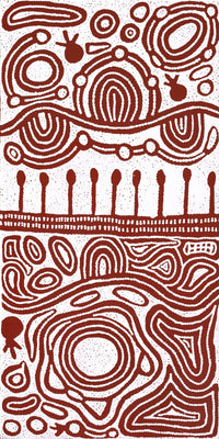 Aboriginal Artwork by Melissa Nungarrayi Larry, Yumari Jukurrpa (Yumari Dreaming), 122x61cm