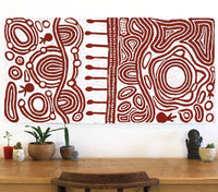 Aboriginal Artwork by Melissa Nungarrayi Larry, Yumari Jukurrpa (Yumari Dreaming), 122x61cm