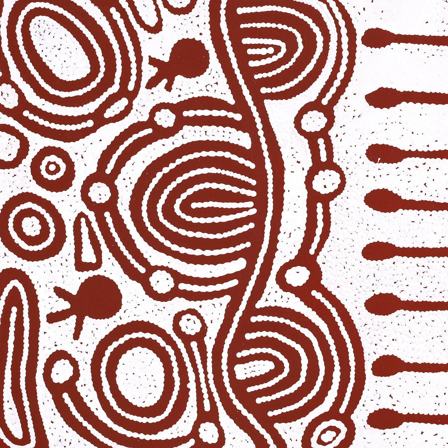 Aboriginal Artwork by Melissa Nungarrayi Larry, Yumari Jukurrpa (Yumari Dreaming), 122x61cm
