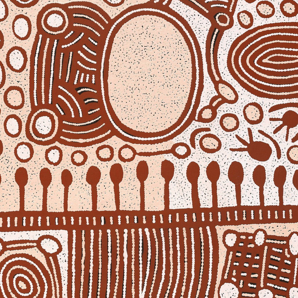 Aboriginal Artwork by Melissa Nungarrayi Larry, Yumari Jukurrpa (Yumari Dreaming), 152x76cm