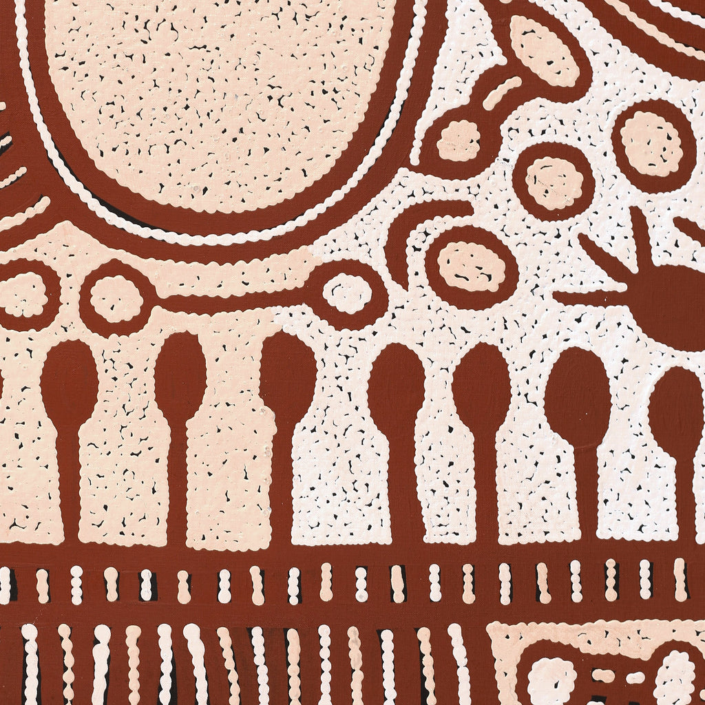 Aboriginal Artwork by Melissa Nungarrayi Larry, Yumari Jukurrpa (Yumari Dreaming), 152x76cm