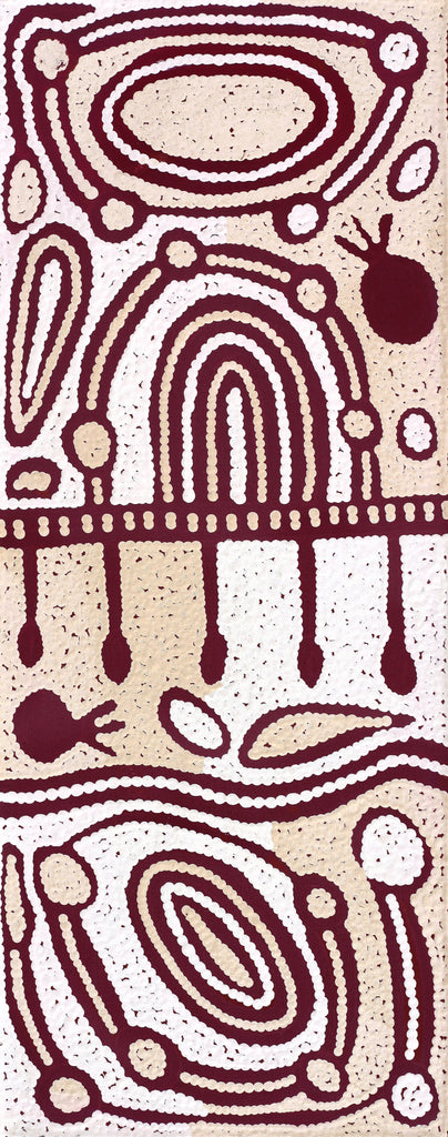 Aboriginal Artwork by Melissa Nungarrayi Larry, Yumari Jukurrpa (Yumari Dreaming), 76x30cm