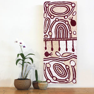 Aboriginal Artwork by Melissa Nungarrayi Larry, Yumari Jukurrpa (Yumari Dreaming), 76x30cm - ART ARK®