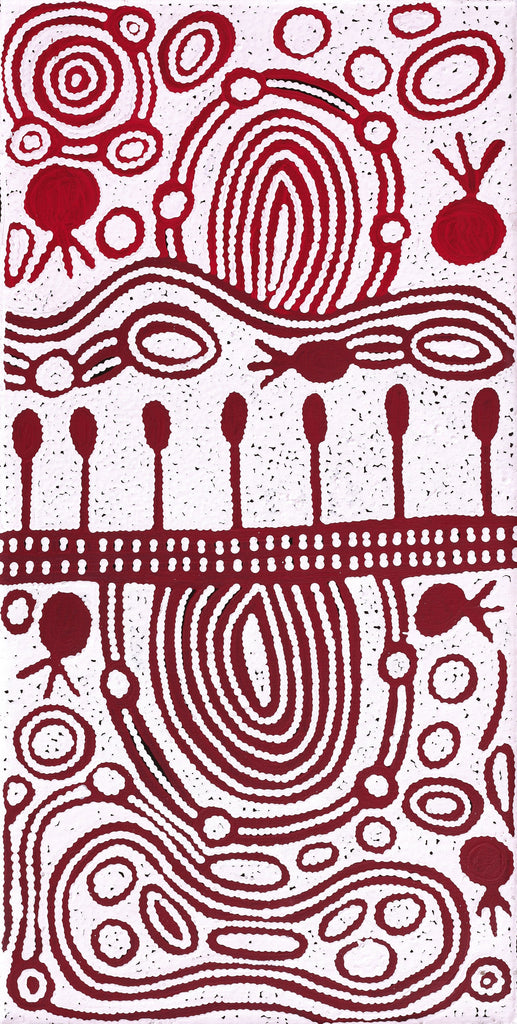 Aboriginal Art by Melissa Nungarrayi Larry, Yumari Jukurrpa (Yumari Dreaming), 91x46cm - ART ARK®