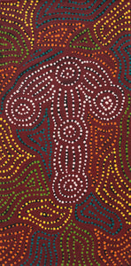 Aboriginal Artwork by Michael Jangala Gallagher, Yankirri Jukurrpa (Emu Dreaming) - Ngarlikurlangu, 61x30cm - ART ARK®