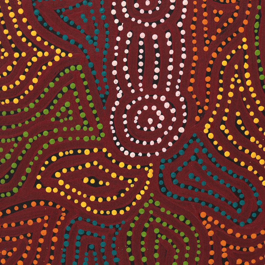 Aboriginal Artwork by Michael Jangala Gallagher, Yankirri Jukurrpa (Emu Dreaming) - Ngarlikurlangu, 61x30cm