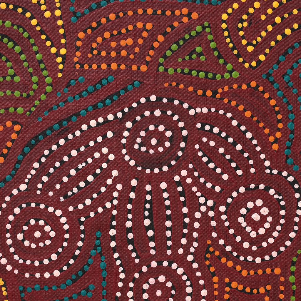 Aboriginal Artwork by Michael Jangala Gallagher, Yankirri Jukurrpa (Emu Dreaming) - Ngarlikurlangu, 61x30cm