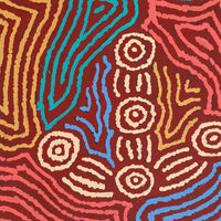 Aboriginal Artwork by Michael Jangala Gallagher, Yankirri Jukurrpa (Emu Dreaming) - Ngarlikurlangu, 76x46cm