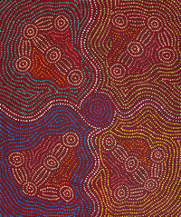 Aboriginal Artwork by Michael Jangala Gallagher, Yankirri Jukurrpa (Emu Dreaming) - Ngarlikurlangu, 91x76cm