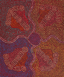 Aboriginal Artwork by Michael Jangala Gallagher, Yankirri Jukurrpa (Emu Dreaming) - Ngarlikurlangu, 91x76cm - ART ARK®
