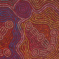 Aboriginal Artwork by Michael Jangala Gallagher, Yankirri Jukurrpa (Emu Dreaming) - Ngarlikurlangu, 91x76cm