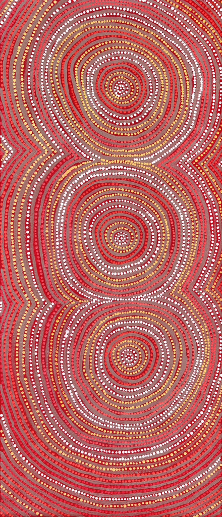 Aboriginal Artwork by Pamela Napaljarri Morgan, Lappi Lappi Jukurrpa, 107x46cm - ART ARK®
