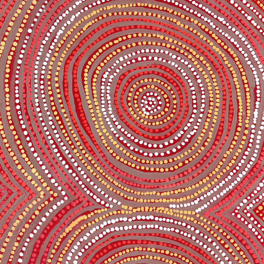 Aboriginal Art by Pamela Napaljarri Morgan, Lappi Lappi Jukurrpa, 107x46cm - ART ARK®