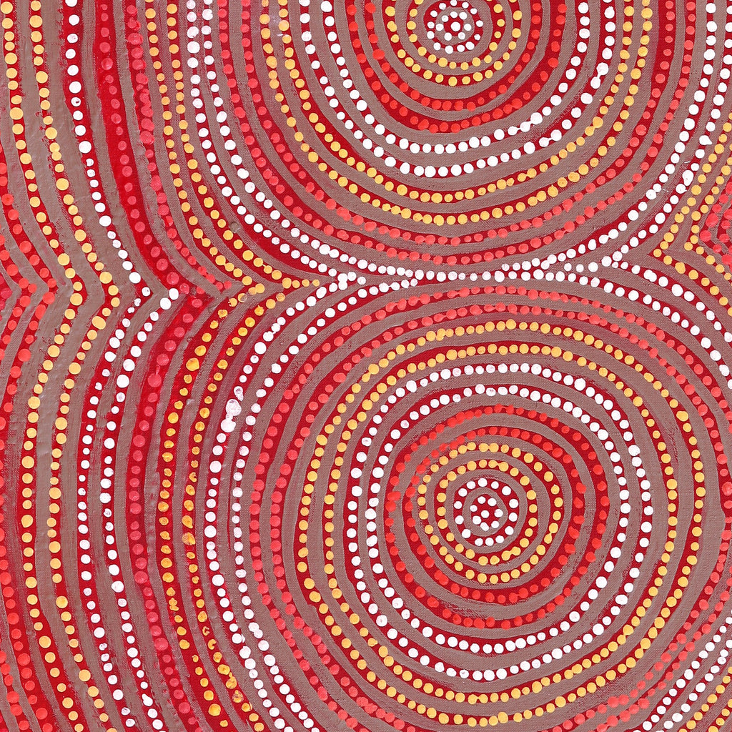 Aboriginal Art by Pamela Napaljarri Morgan, Lappi Lappi Jukurrpa, 107x46cm - ART ARK®