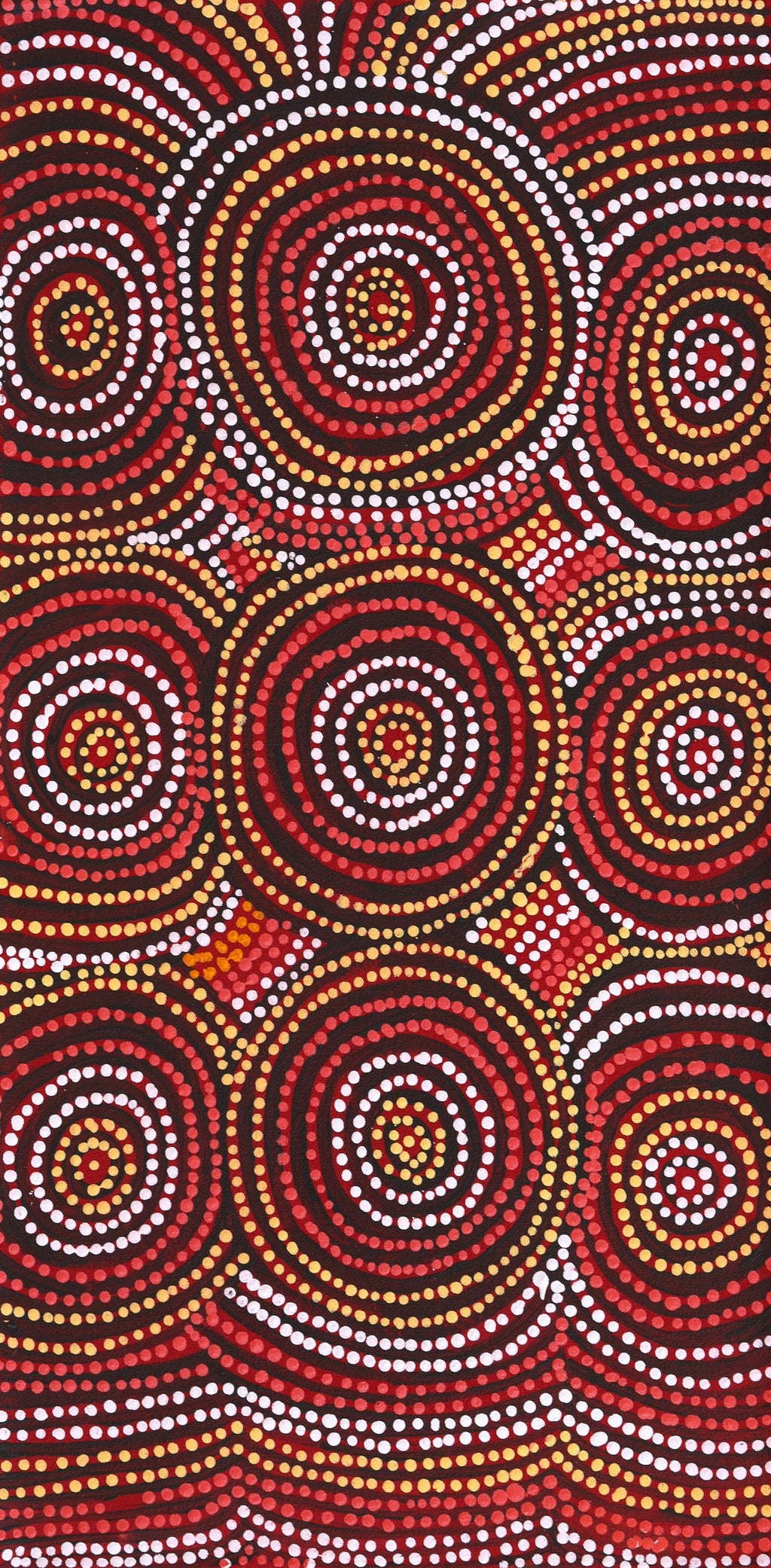 Aboriginal Artwork by Pamela Napaljarri Morgan, Lappi Lappi Jukurrpa, 61x30cm