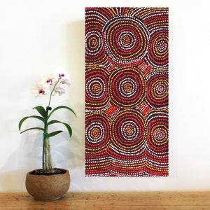 Aboriginal Artwork by Pamela Napaljarri Morgan, Lappi Lappi Jukurrpa, 61x30cm - ART ARK®
