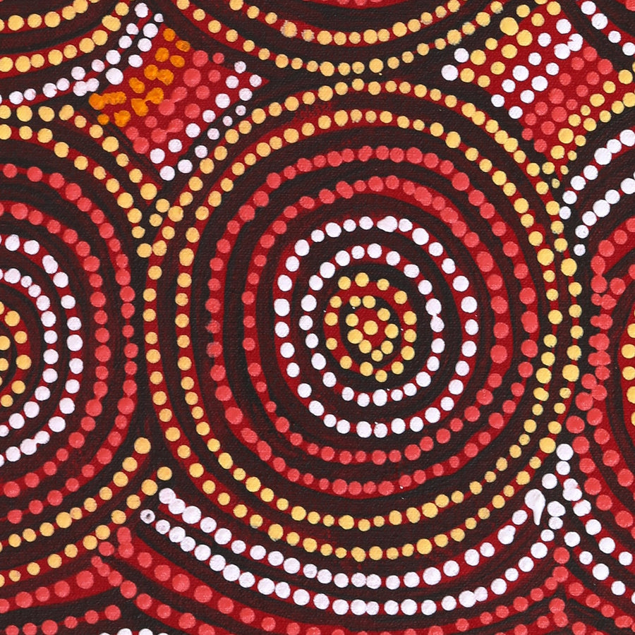 Aboriginal Artwork by Pamela Napaljarri Morgan, Lappi Lappi Jukurrpa, 61x30cm