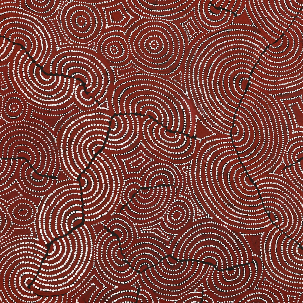 Aboriginal Artwork by Patrick Japangardi Williams, Mina Mina Jukurrpa (Mina Mina Dreaming), 122x122cm