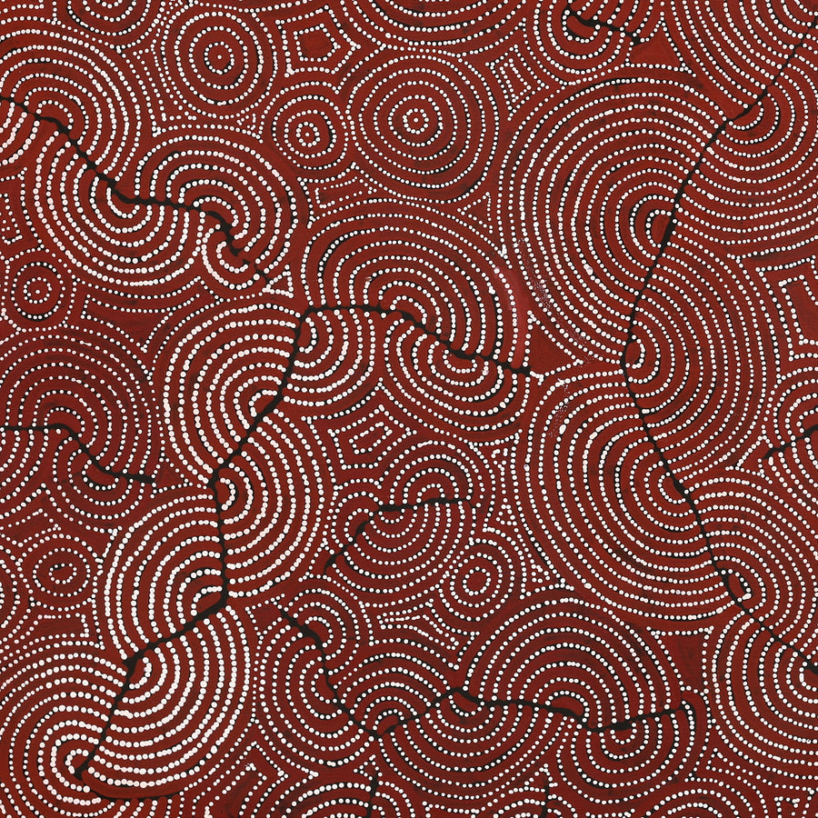 Aboriginal Artwork by Patrick Japangardi Williams, Mina Mina Jukurrpa (Mina Mina Dreaming), 122x122cm