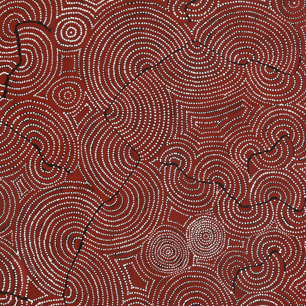 Aboriginal Artwork by Patrick Japangardi Williams, Mina Mina Jukurrpa (Mina Mina Dreaming), 122x122cm