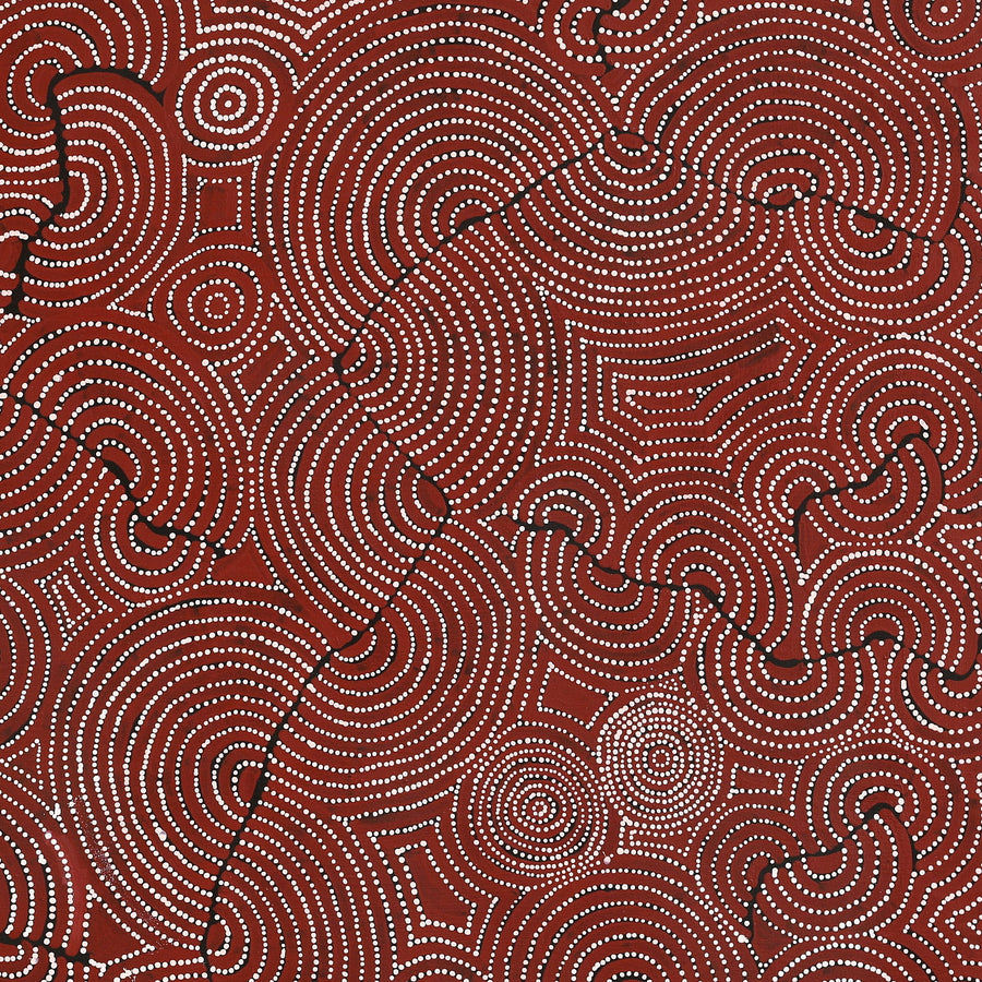 Aboriginal Artwork by Patrick Japangardi Williams, Mina Mina Jukurrpa (Mina Mina Dreaming), 122x122cm