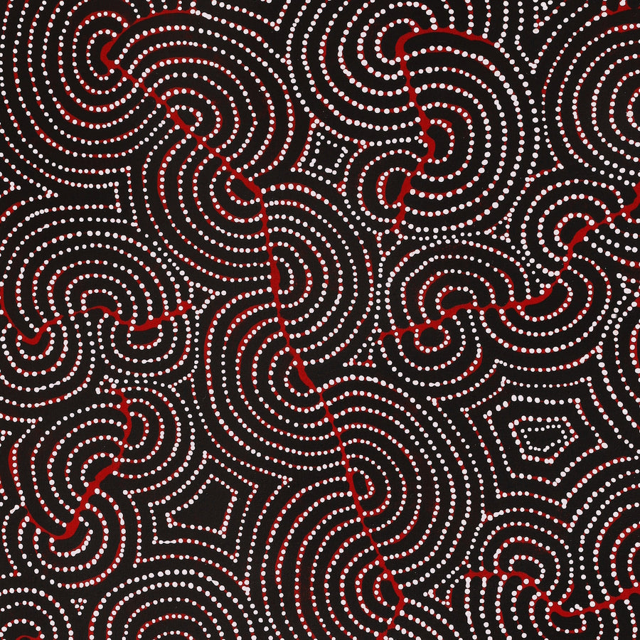 Aboriginal Artwork by Patrick Japangardi Williams, Mina Mina Jukurrpa (Mina Mina Dreaming), 122x61cm