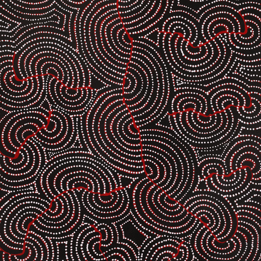 Aboriginal Artwork by Patrick Japangardi Williams, Mina Mina Jukurrpa (Mina Mina Dreaming), 122x61cm