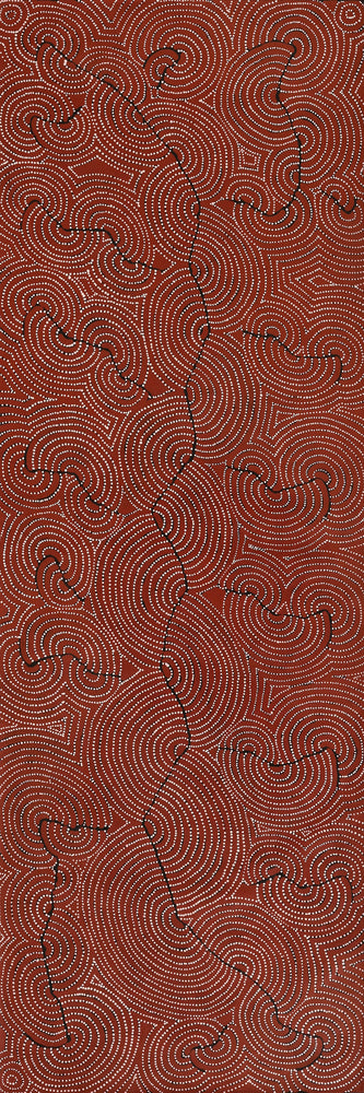 Aboriginal Artwork by Patrick Japangardi Williams, Mina Mina Jukurrpa (Mina Mina Dreaming), 183x61cm