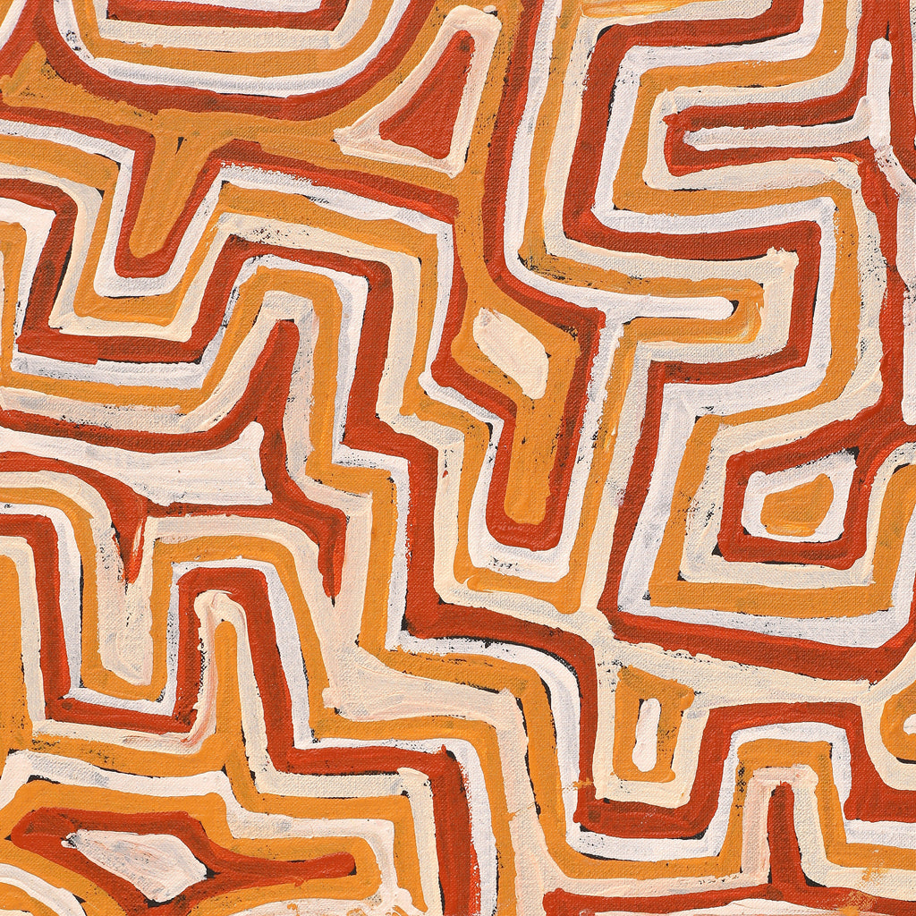 Aboriginal Artwork by Pauline Napangardi Gallagher, Lukarrara Jukurrpa, 107x91cm