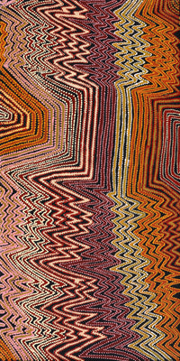 Aboriginal Artwork by Pauline Napangardi Gallagher, Lukarrara Jukurrpa, 122x61cm