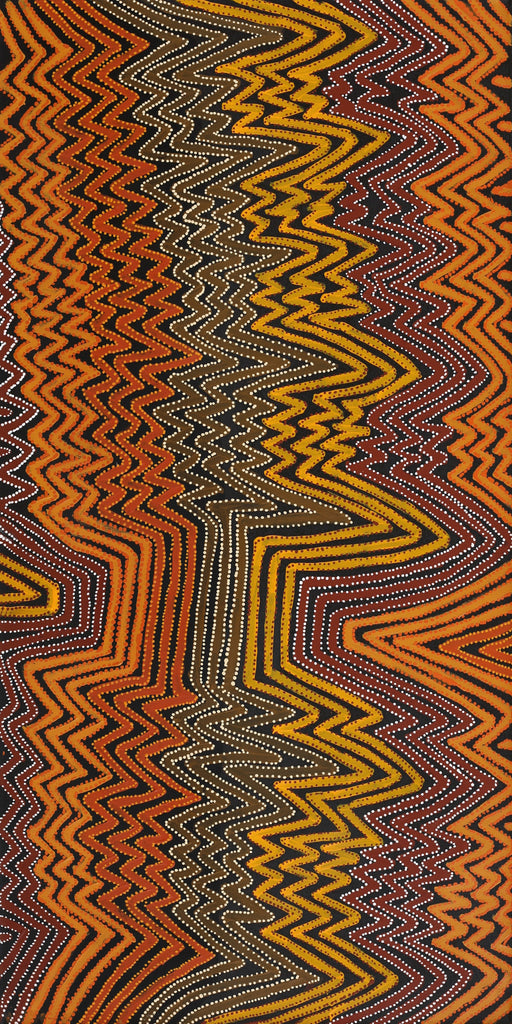 Aboriginal Artwork by Pauline Napangardi Gallagher, Lukarrara Jukurrpa, 122x61cm