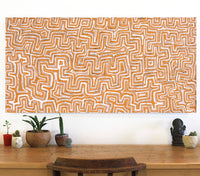 Aboriginal Artwork by Pauline Napangardi Gallagher, Lukarrara Jukurrpa, 122x61cm