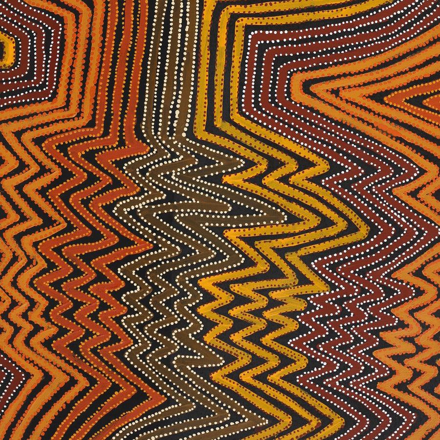 Aboriginal Artwork by Pauline Napangardi Gallagher, Lukarrara Jukurrpa, 122x61cm