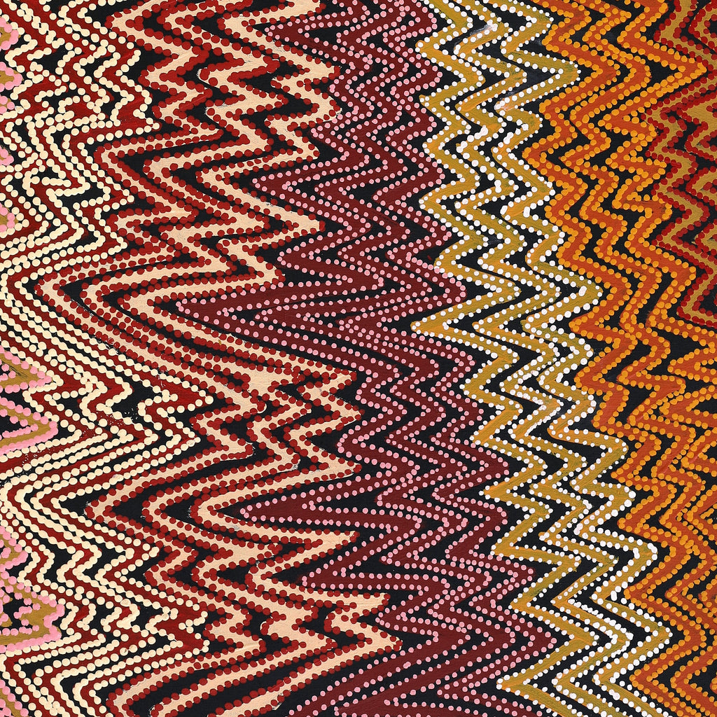Aboriginal Artwork by Pauline Napangardi Gallagher, Lukarrara Jukurrpa, 122x61cm