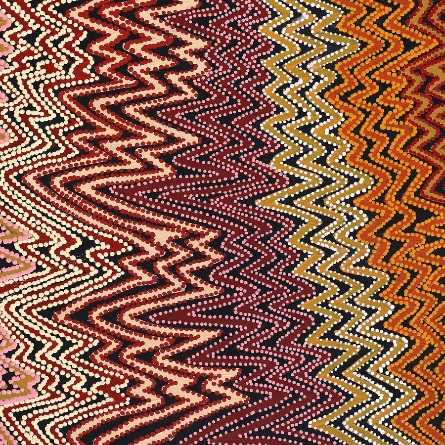 Aboriginal Artwork by Pauline Napangardi Gallagher, Lukarrara Jukurrpa, 122x61cm