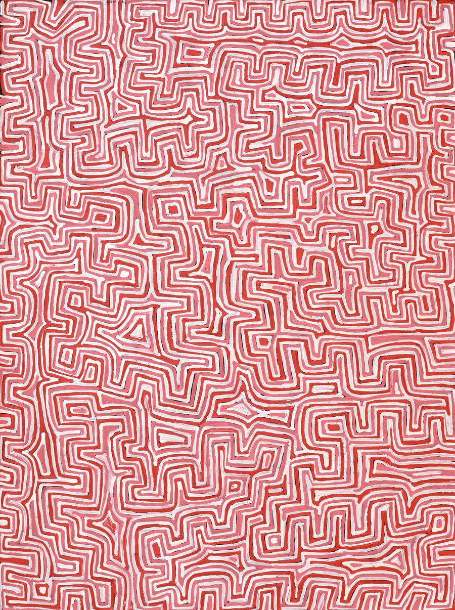 Aboriginal Artwork by Pauline Napangardi Gallagher, Lukarrara Jukurrpa, 122x91cm