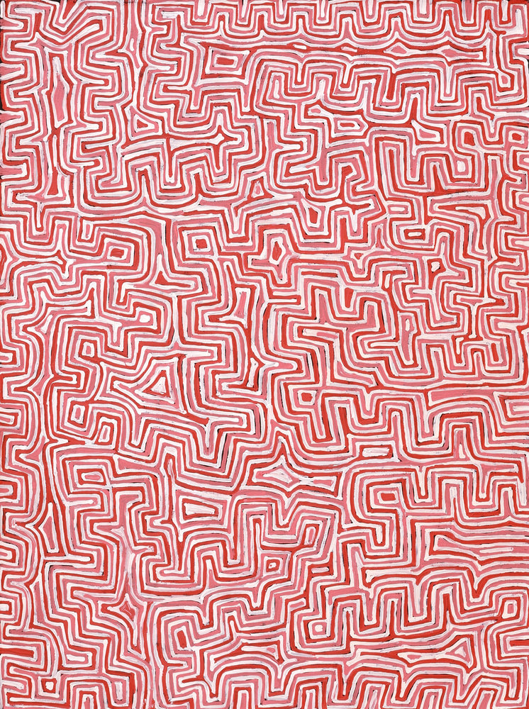 Aboriginal Artwork by Pauline Napangardi Gallagher, Lukarrara Jukurrpa, 122x91cm