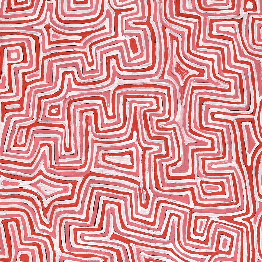 Aboriginal Artwork by Pauline Napangardi Gallagher, Lukarrara Jukurrpa, 122x91cm