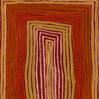 Aboriginal Artwork by Pauline Napangardi Gallagher, Lukarrara Jukurrpa, 152x61cm