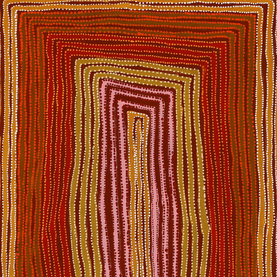 Aboriginal Artwork by Pauline Napangardi Gallagher, Lukarrara Jukurrpa, 152x61cm